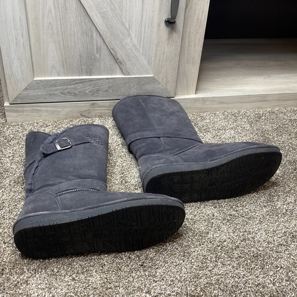 BEARPAW WOMENS TATUM LINED WINTER MID-CALF BOOTS GRAY 9 - Picture 6 of 8